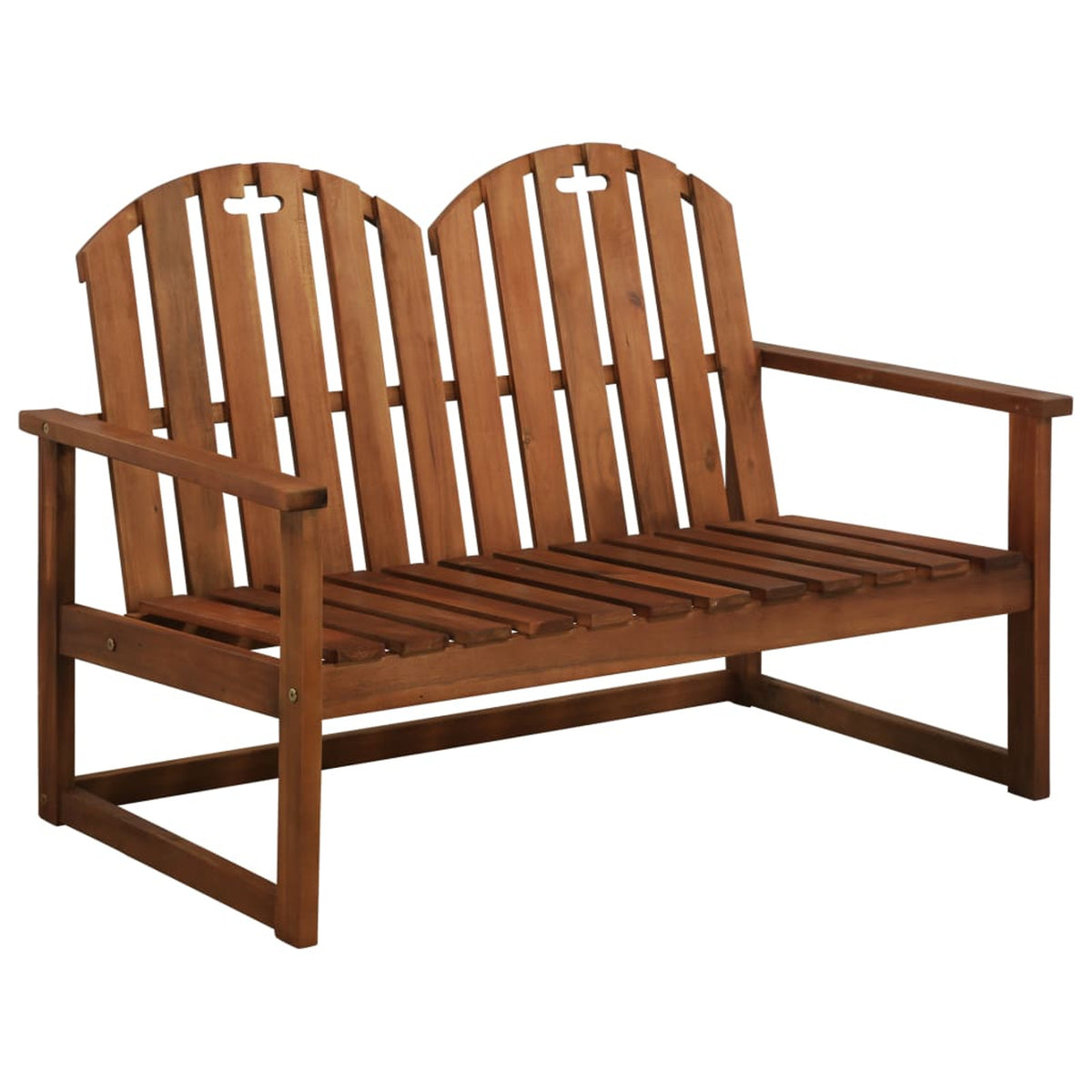 Set of 4 Acacia Wood Patio Lounge Set with Garden Bench and Coffee Side Table D890