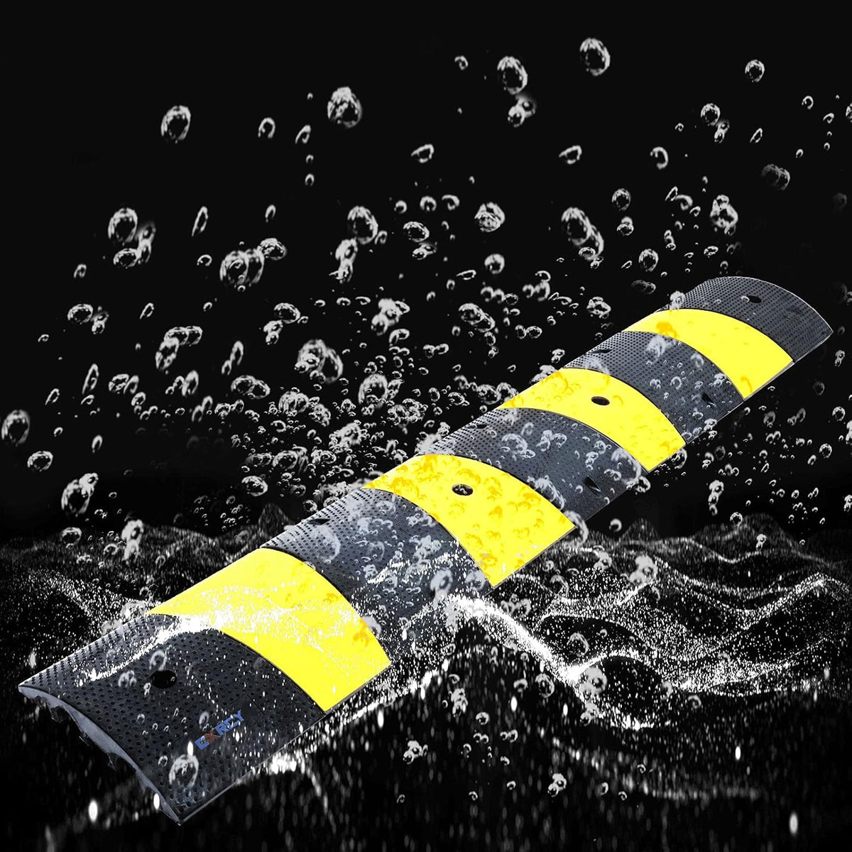 Heavy Duty Rubber Speed Bump 6FT 1 Pack with 4 Bolts (71.7 x 12 x 2.4 Inch) M4250