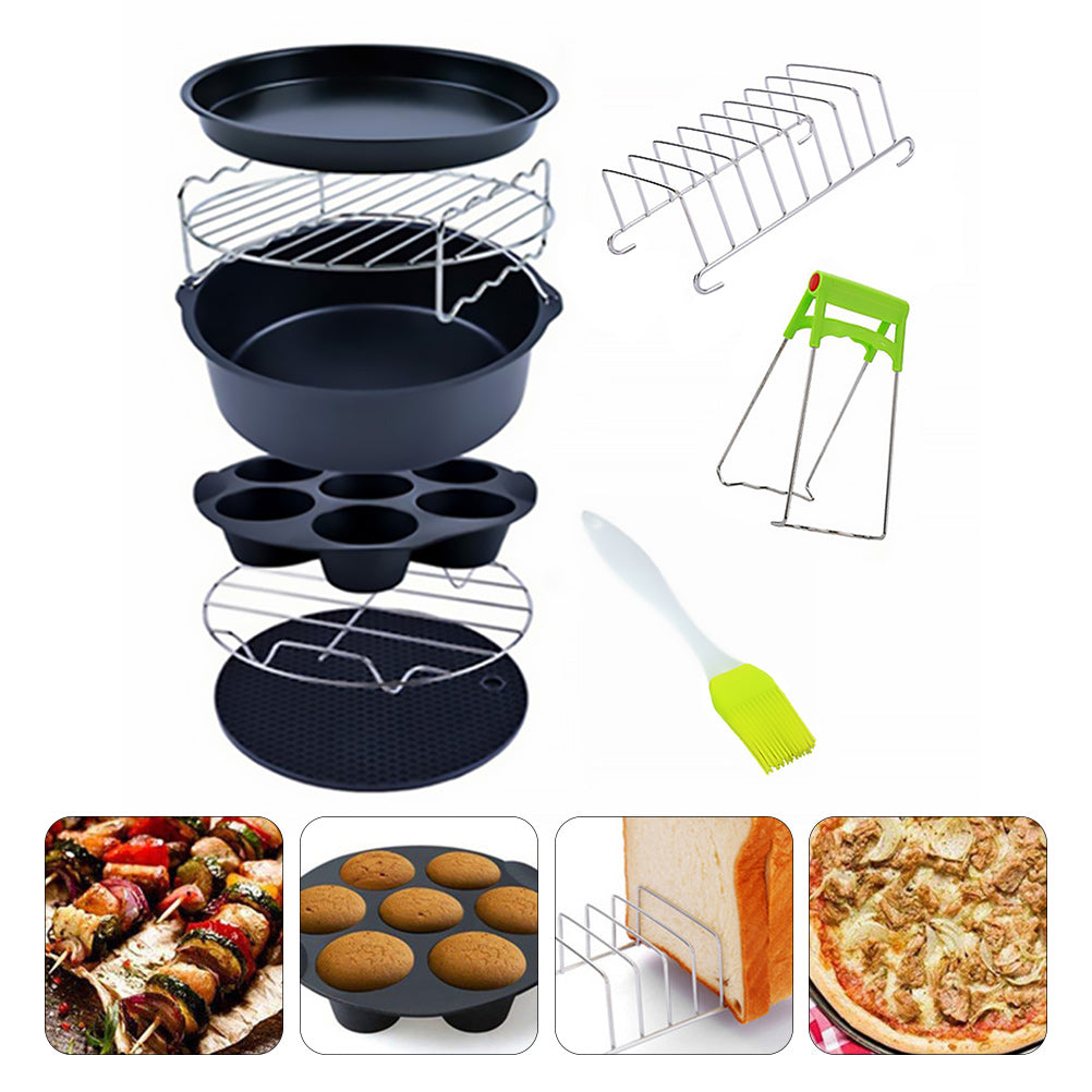 Air Fryer Accessories Set Kitchen Food Rack Basket Mould Cake J93661
