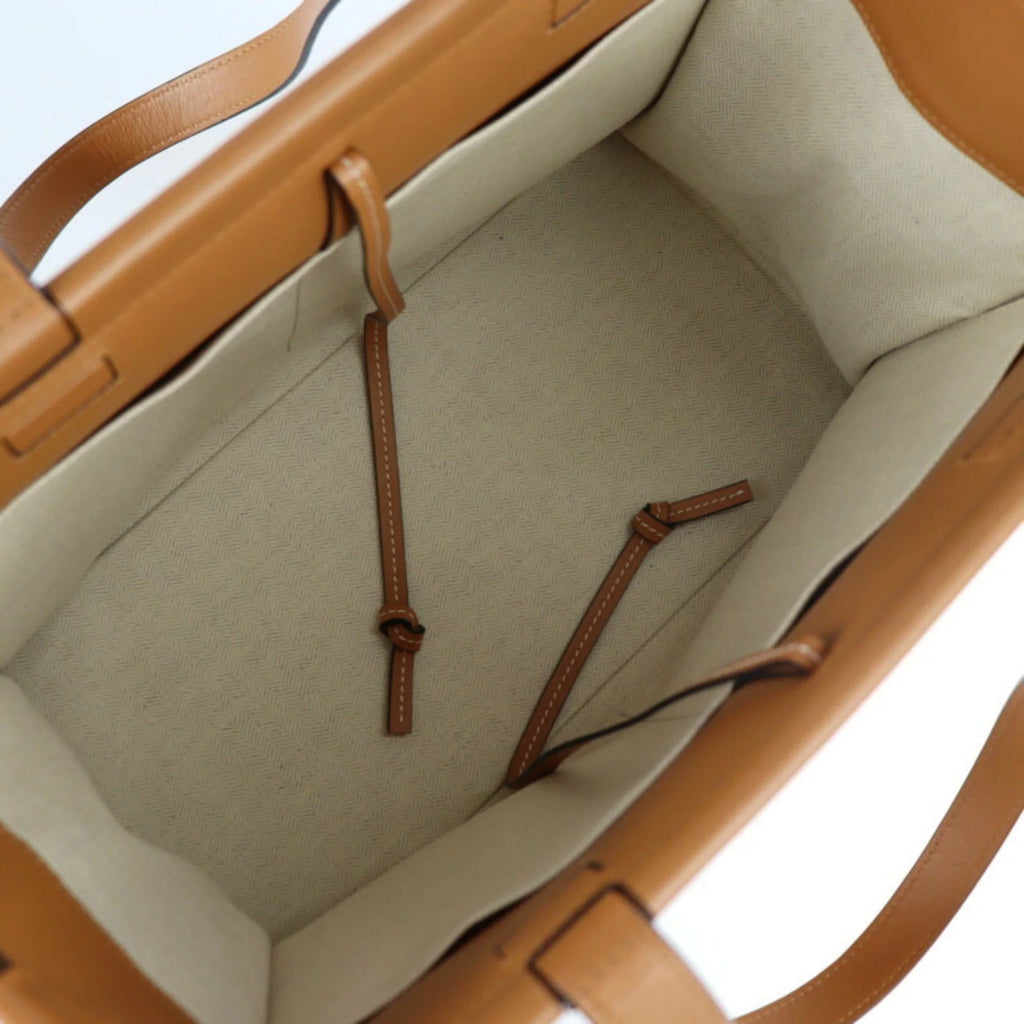 Camel Brown Calf Leather Shoulder Bag D440191