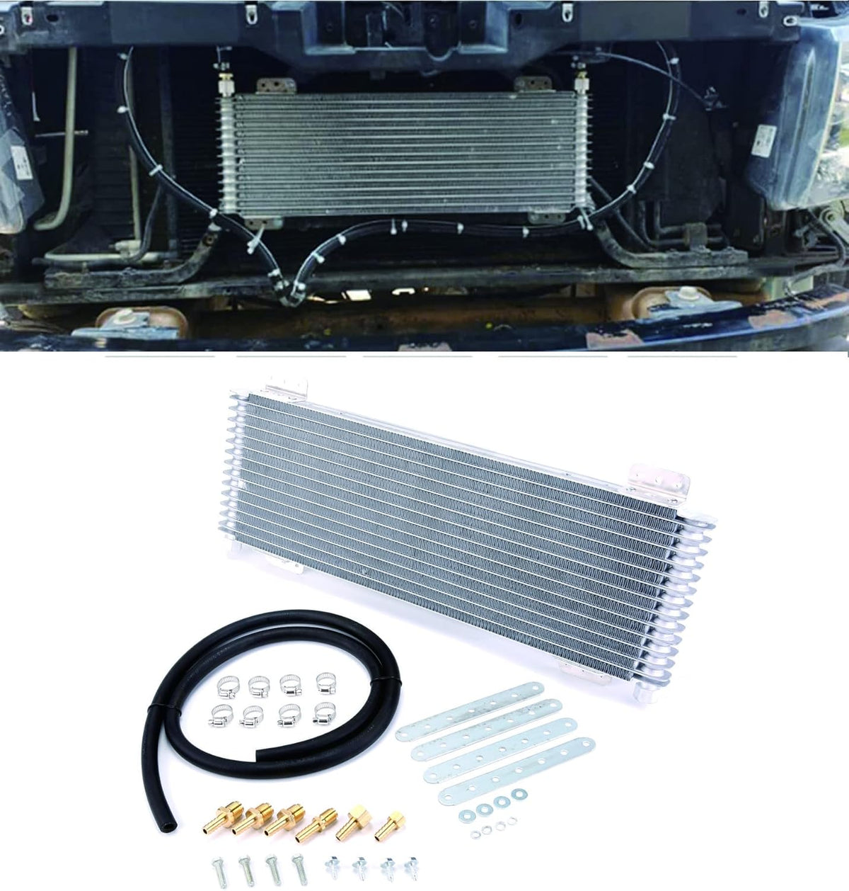 40,000 GVW Transmission Oil Cooler with Mounting Hardware Pack of 2 T769