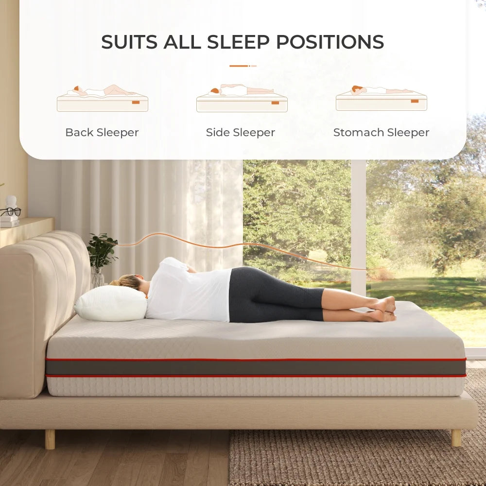 Queen Size Gel Memory Foam Mattress V724590
