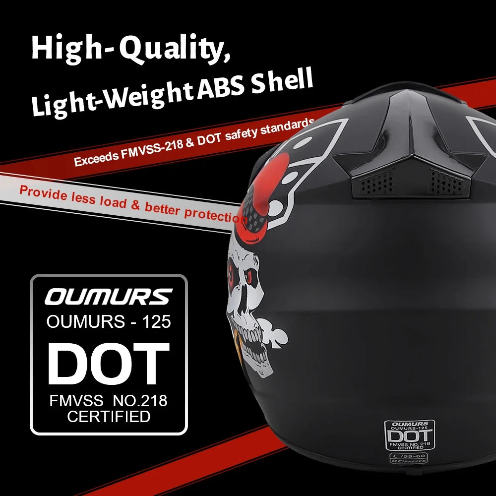 Black Open Face Off-road Motorcycle Helmet B5459