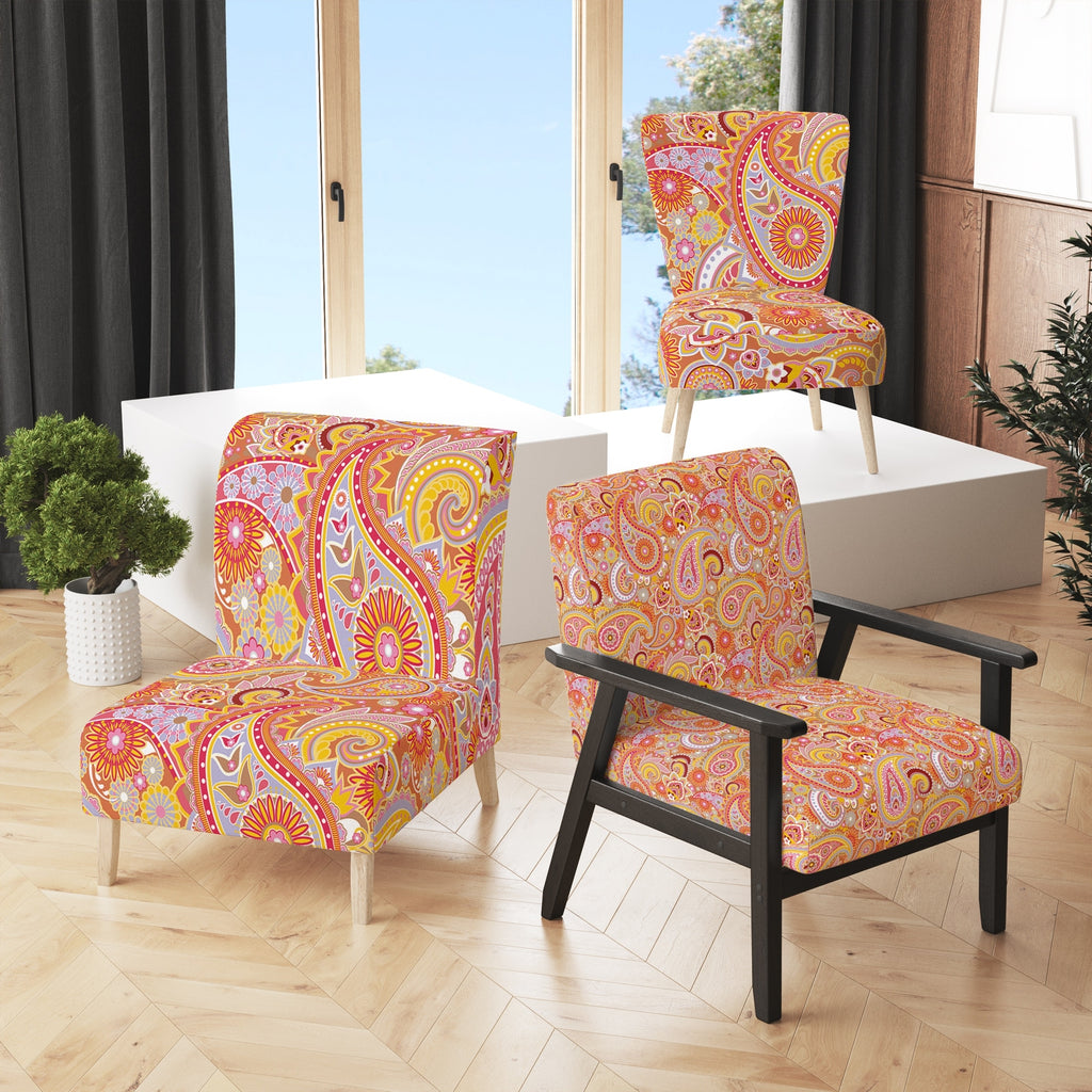 Upholstered Mid-Century Accent Chair H259539