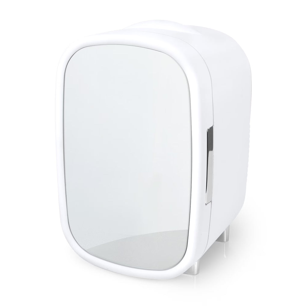 White 7L Mini Fridge with Mirror Door T690