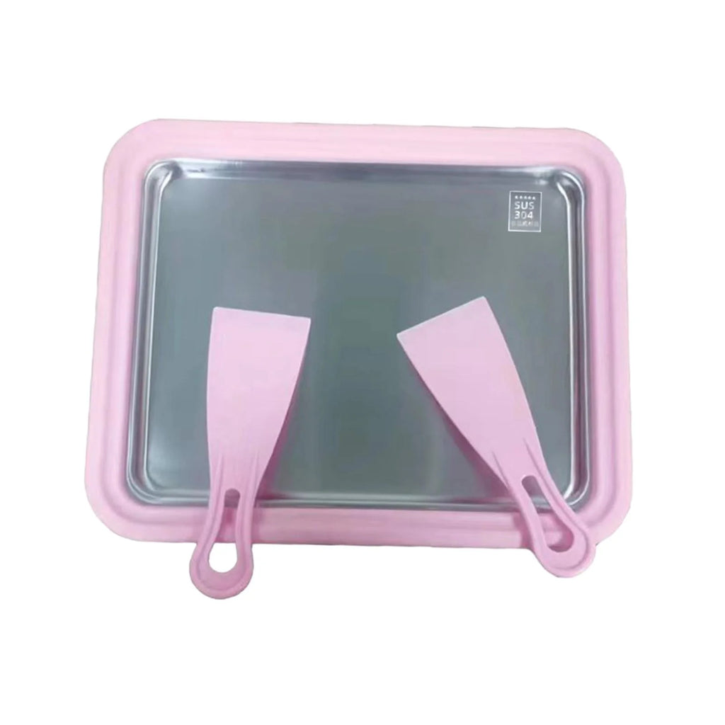 Ice Cream Rolled Maker with 2 Spatulas W12301