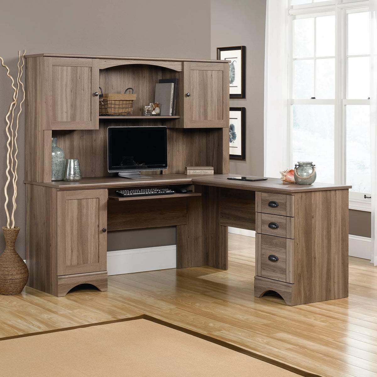 L Shaped Computer Desk with Storage Z1717