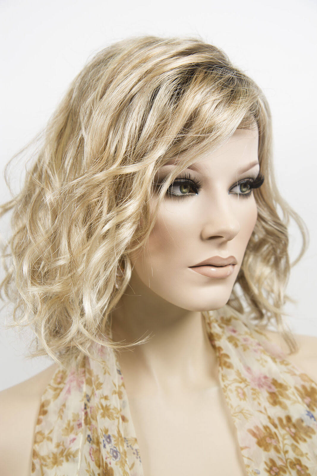Dark Brown Dark Auburn Wavy Straight Wigs E9010