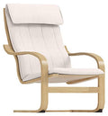 Polyester Flax Beige Poang Armchair Slipcover K39991
