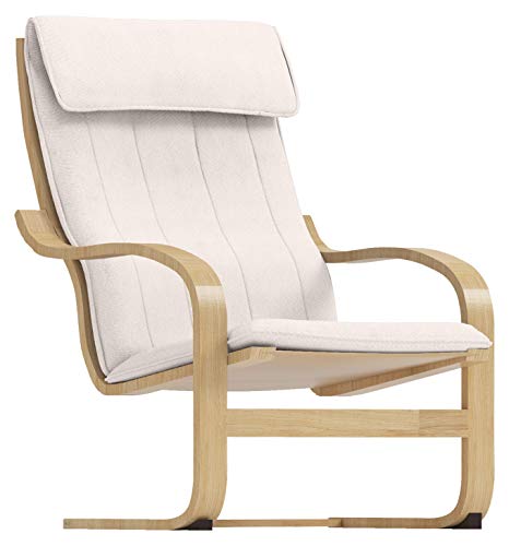 Polyester Flax Beige Poang Armchair Slipcover K39991