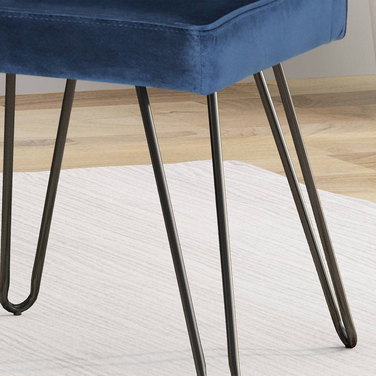 Set of 2 Tufted Velvet Dining Chairs Black I7024