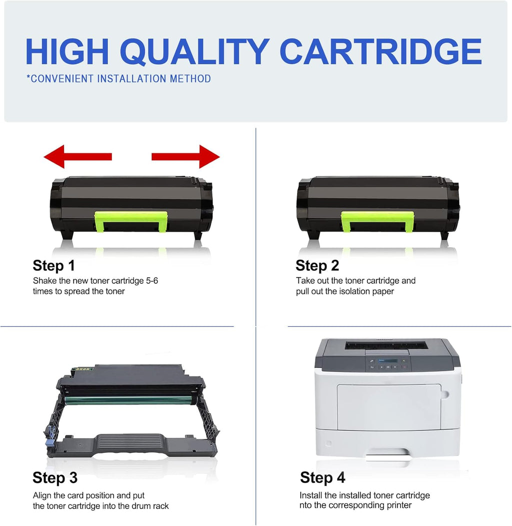 Compatible High Yield Black Toner Cartridge U566