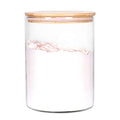 Glass Flour Container with Airtight Bamboo Lid, Large Glass Food Jar with Wooden Lid (3L) X5971