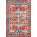 Bright Red Machine Washable Area Rug, 8'10" x 11'9" H1957