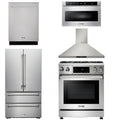 30 In. Propane Gas Range, Range Hood, Microwave Drawer, Refrigerator, Dishwasher Q52183