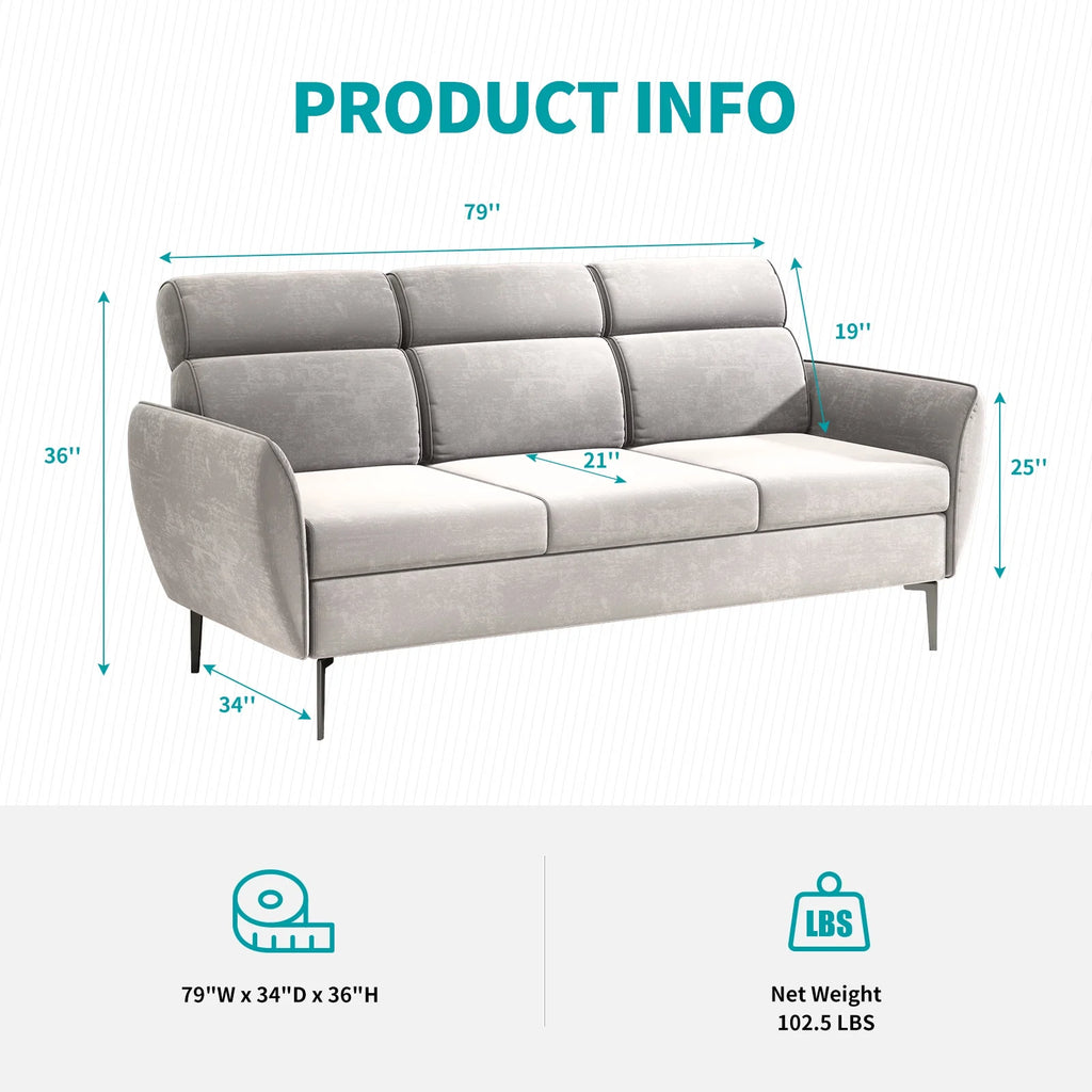 Linen Fabric L-shaped Sectional Sofa Q33908