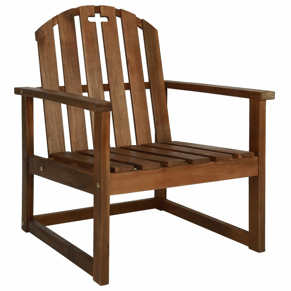 Set of 4 Acacia Wood Patio Lounge Set with Garden Bench and Coffee Side Table D890