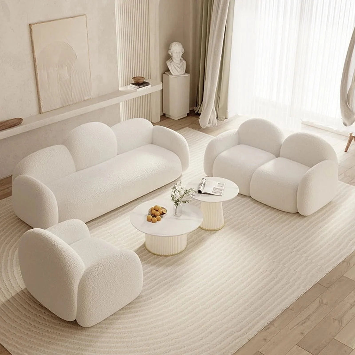 White Velvet Sofa P554668