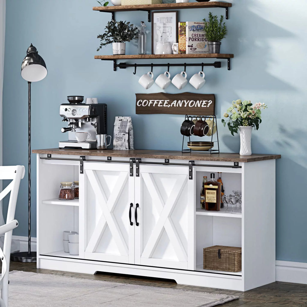 59'' White TV Stand O917