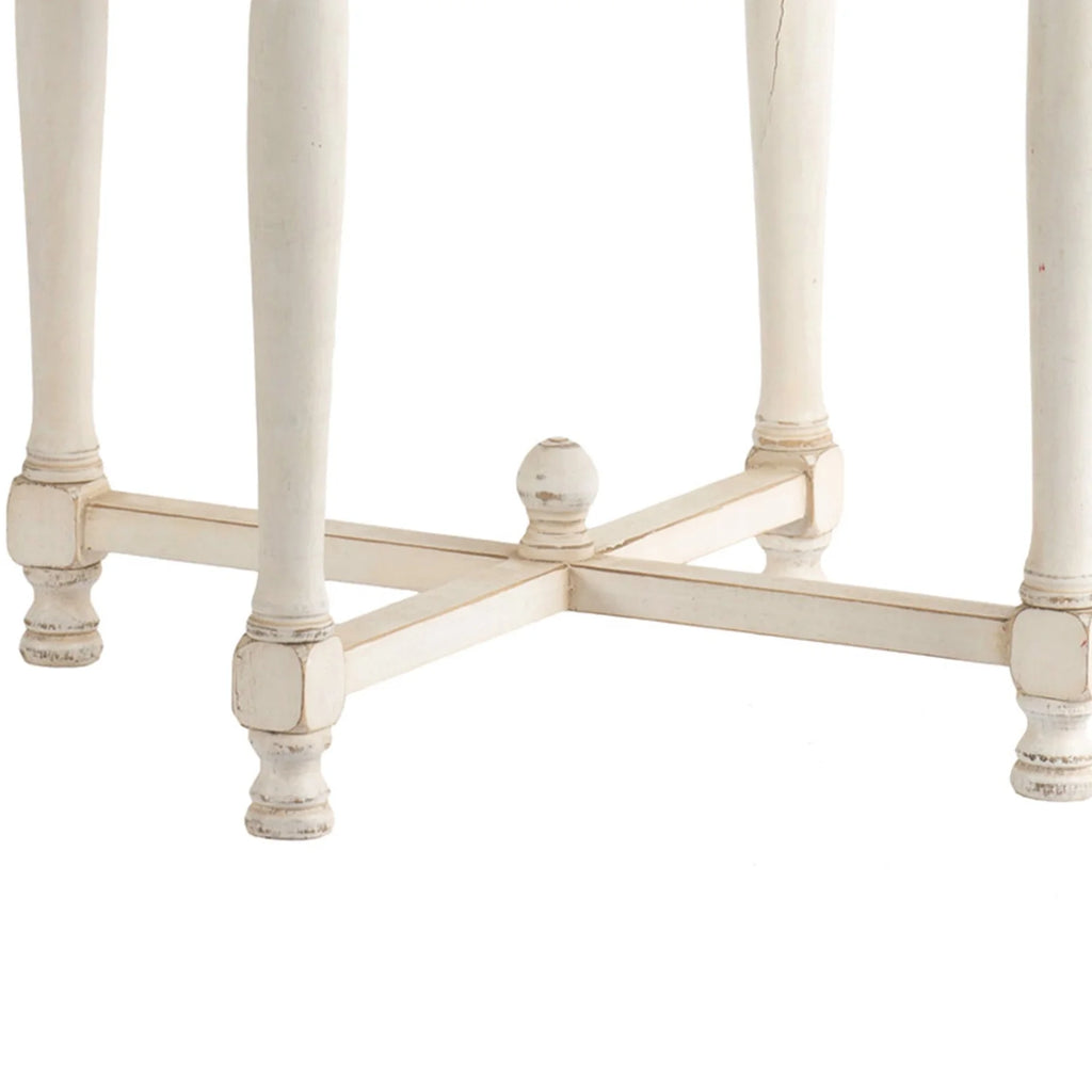 Square Wooden Side Table with Cross Base S306