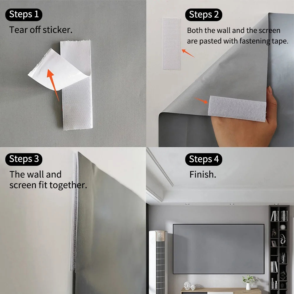 100 Inch Portable Metal Projector Screen 16:9 Foldable Projection Screen F9963