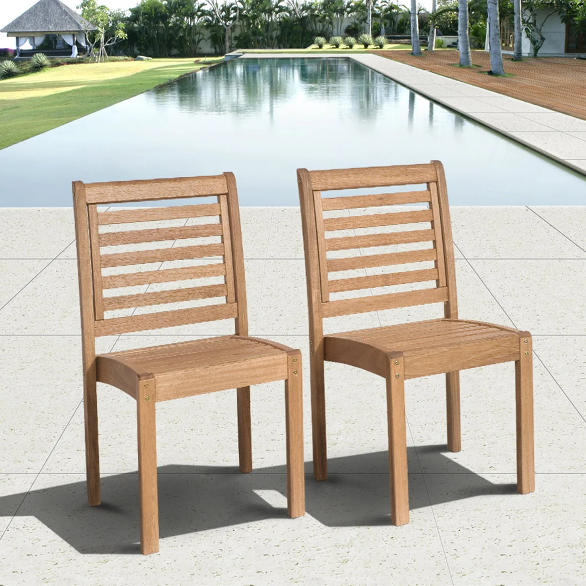 9 Piece Wood Patio Dining Set X760071