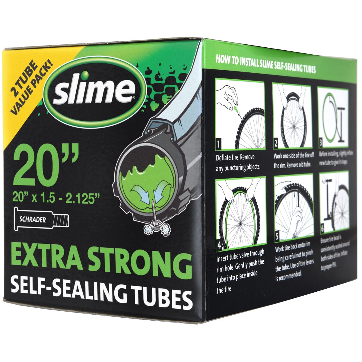 Self-Sealing Bicycle Tube Schrader 20 x 1.25-2.125 Y6419