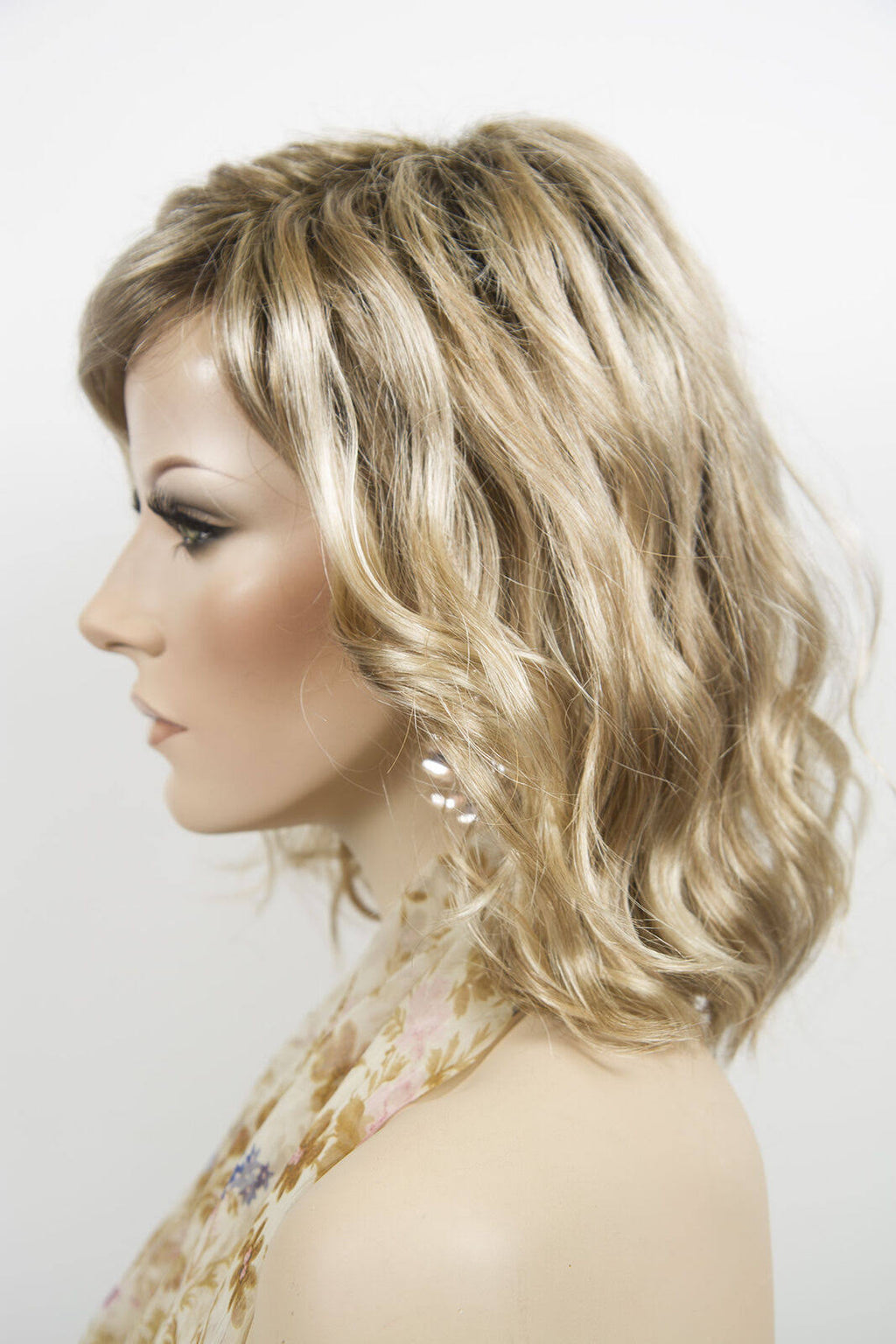 Dark Brown Dark Auburn Wavy Straight Wigs E9010