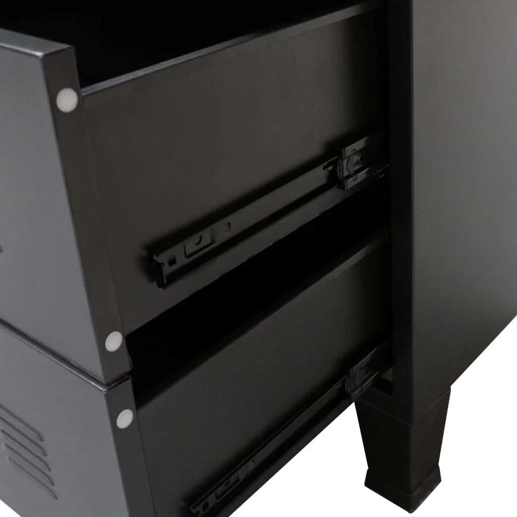 Black 4 Drawer Metal Dresser J40145