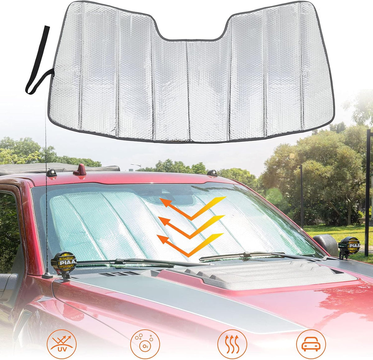 Foldable Windshield Sunshade Pack of 2 O917