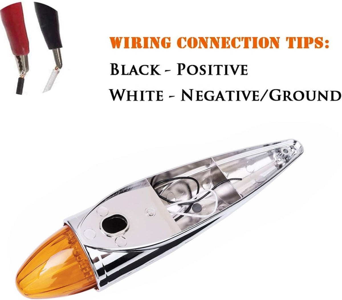 5pcs Amber 17 LED Torpedo Cab Marker Lights Q464028