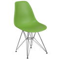 Green and Silver Accent Chair with Chrome Legs U696442