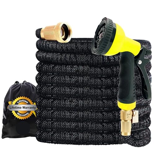 100ft Expandable Garden Hose with Holder L797963