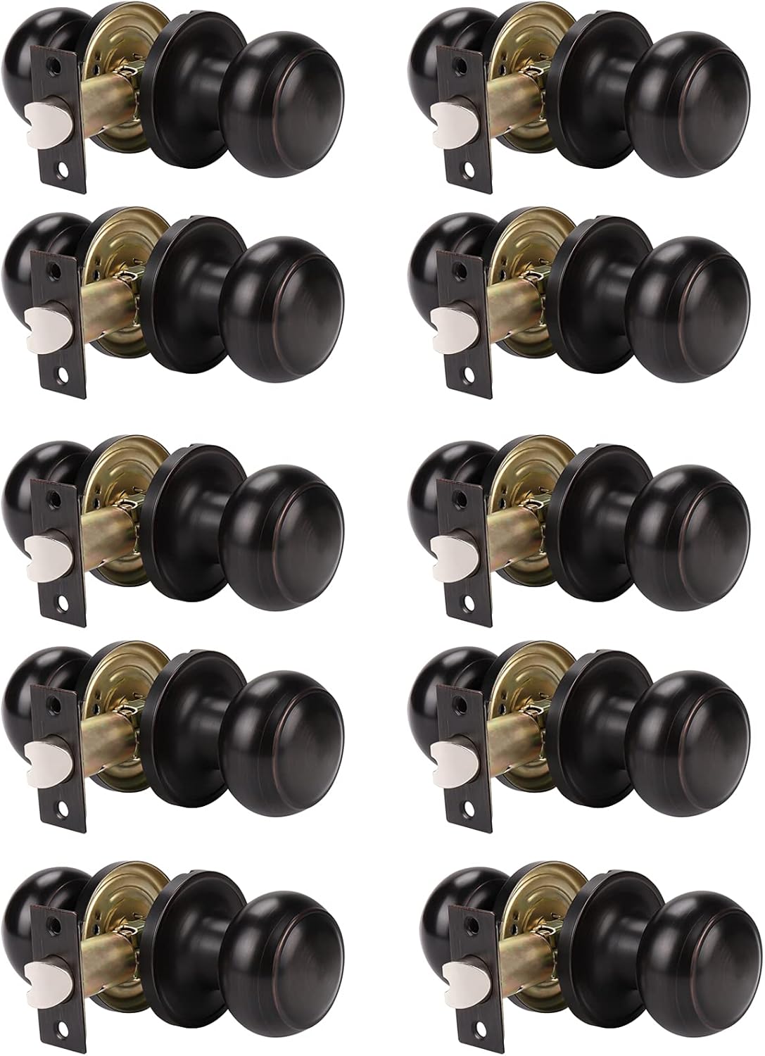 (5 Pack) Oil Rubbed Bronze Passage Door Knob X66290