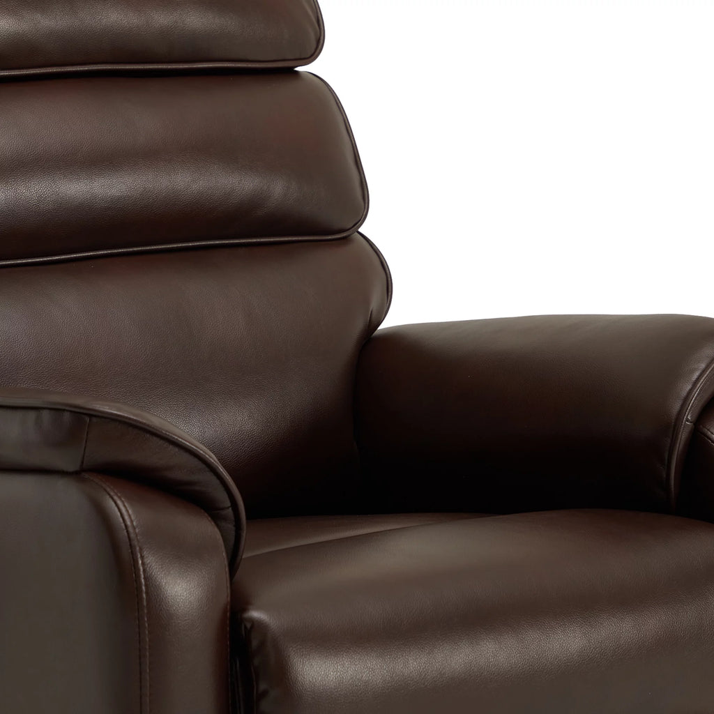 Brown Faux Leather Lift Recliner with Massage Heating M1784