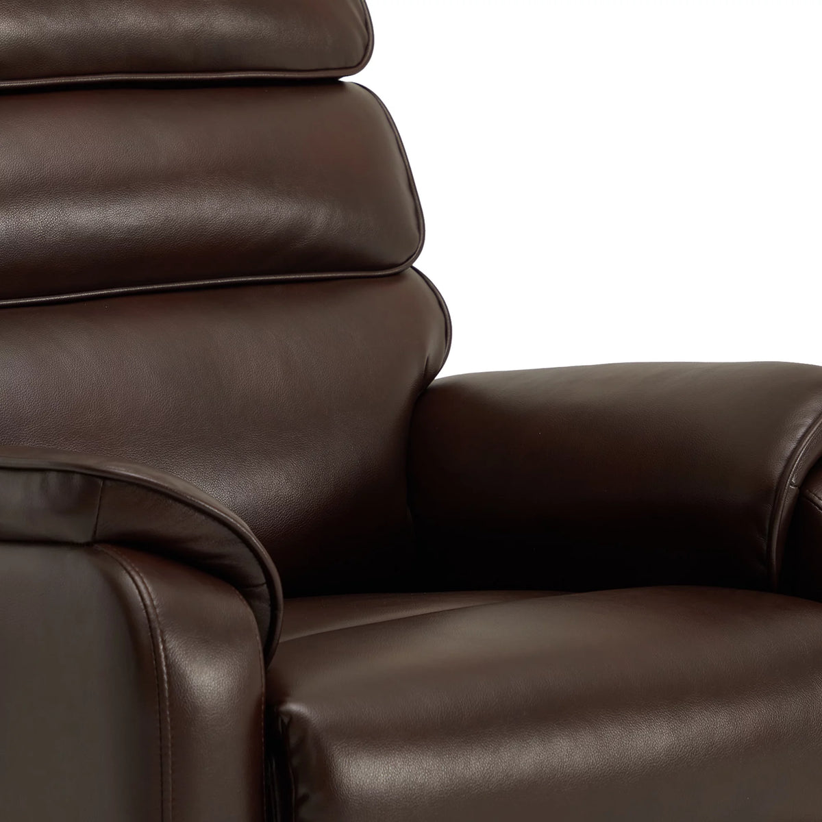 Brown Faux Leather Lift Recliner with Massage Heating M1784