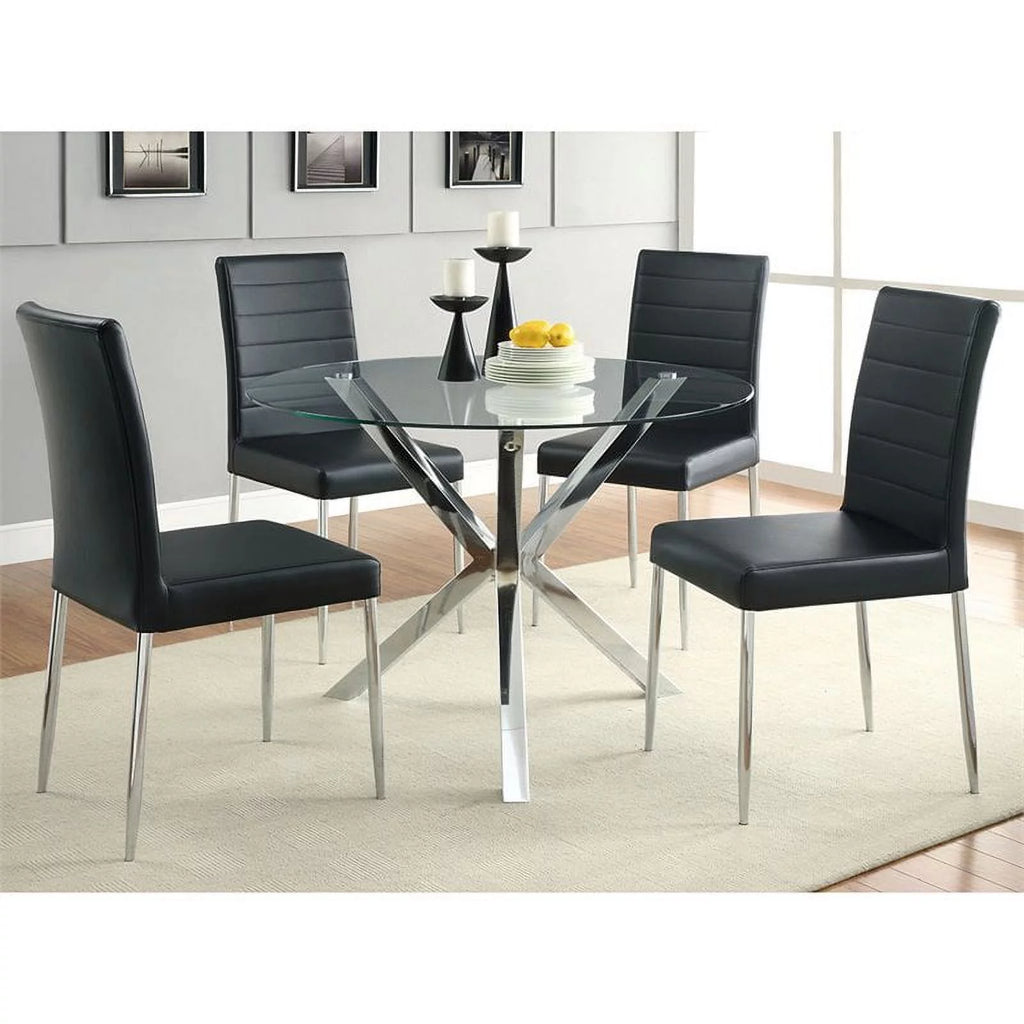 Contemporary Round Glass Top Dining Table I5163