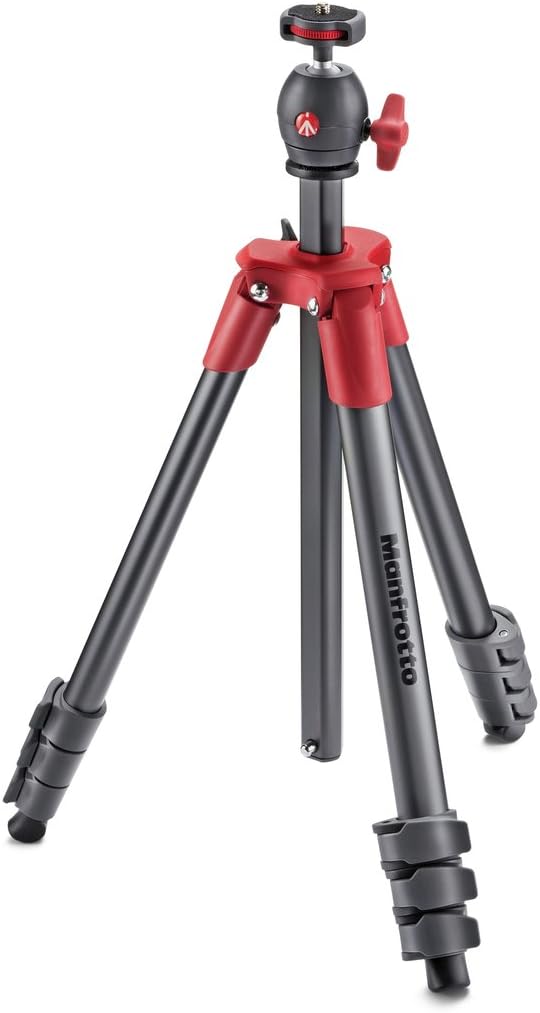 Compact Light Aluminum 4-Section Tripod Kit with Ball Head, Black, Pack of 2 E25409
