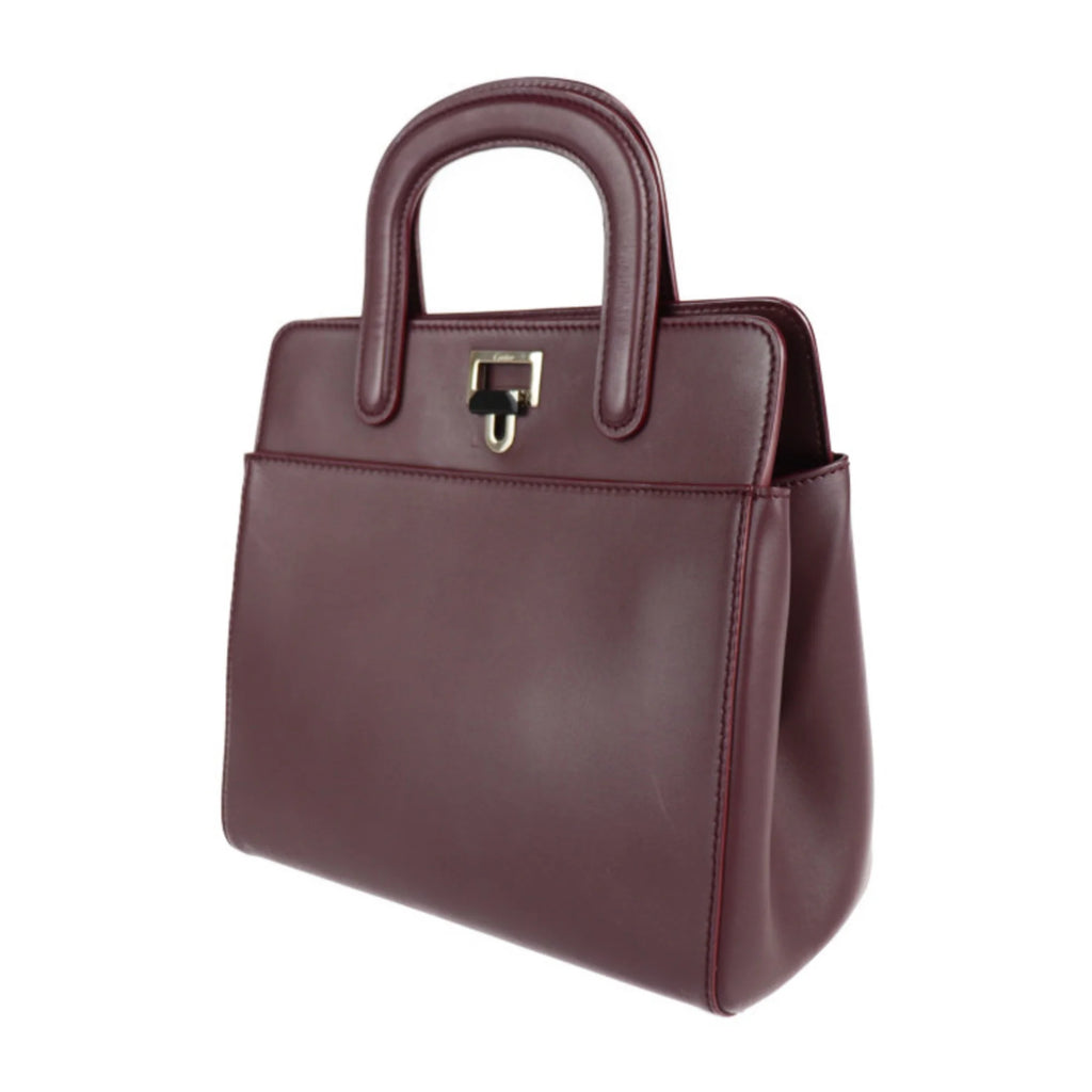 Bordeaux Calf Leather 2WAY Shoulder Bag Tote R869597