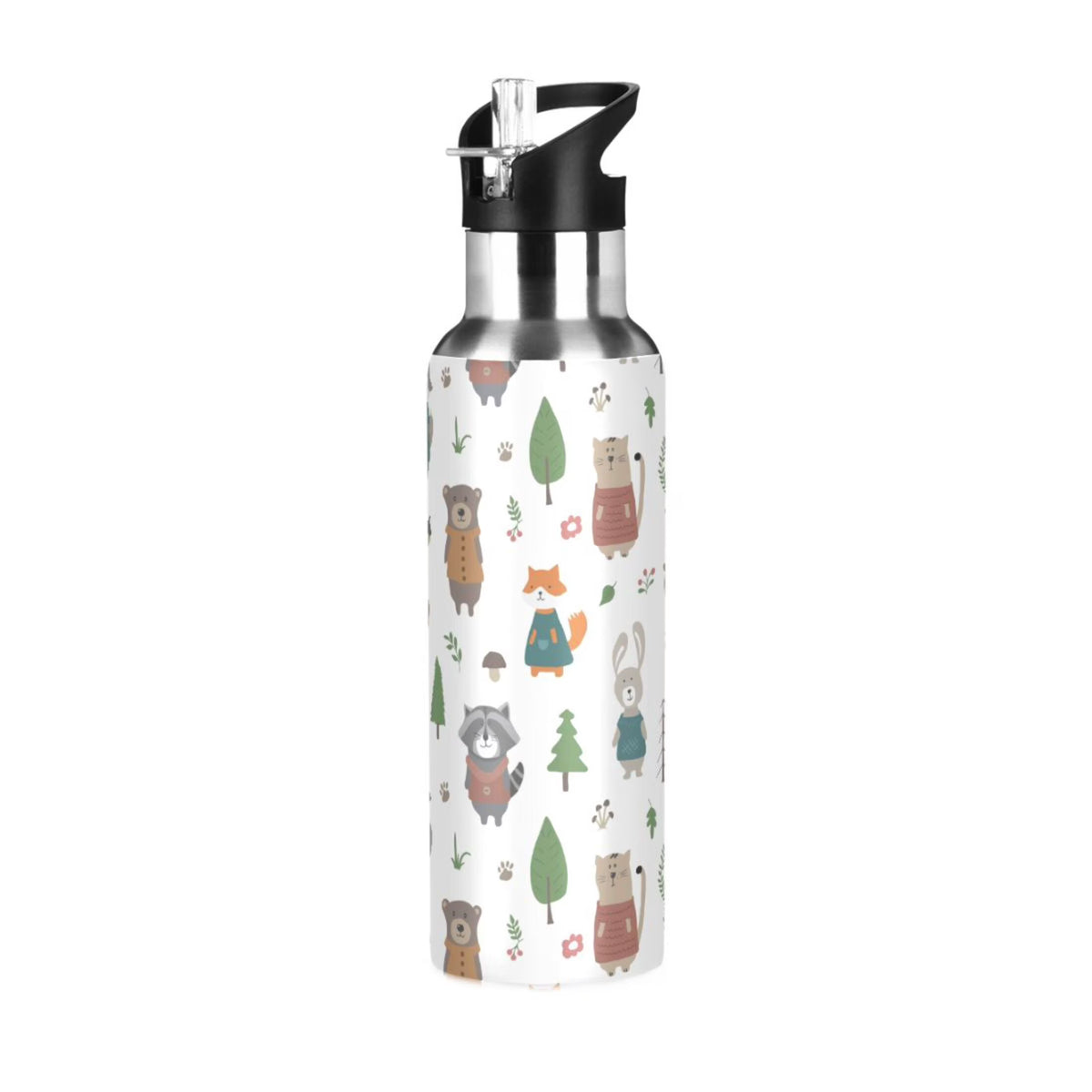 20 oz Insulated Stainless Steel Kids Water Bottle with Straw Lid P533206