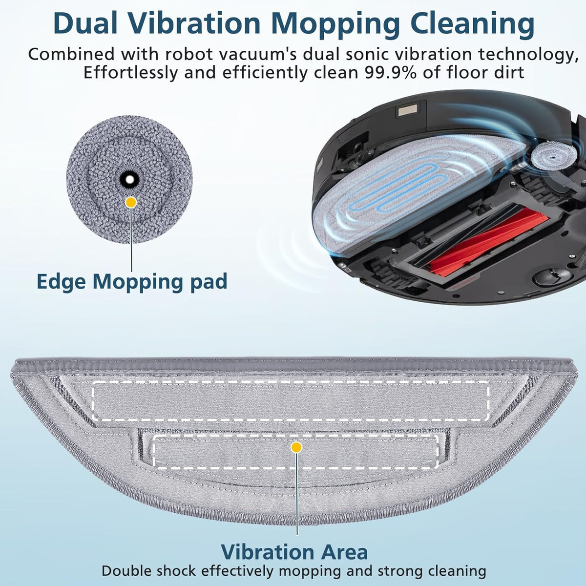 6 Pack Mop Pads for Robot Vacuum Cleaner J7471