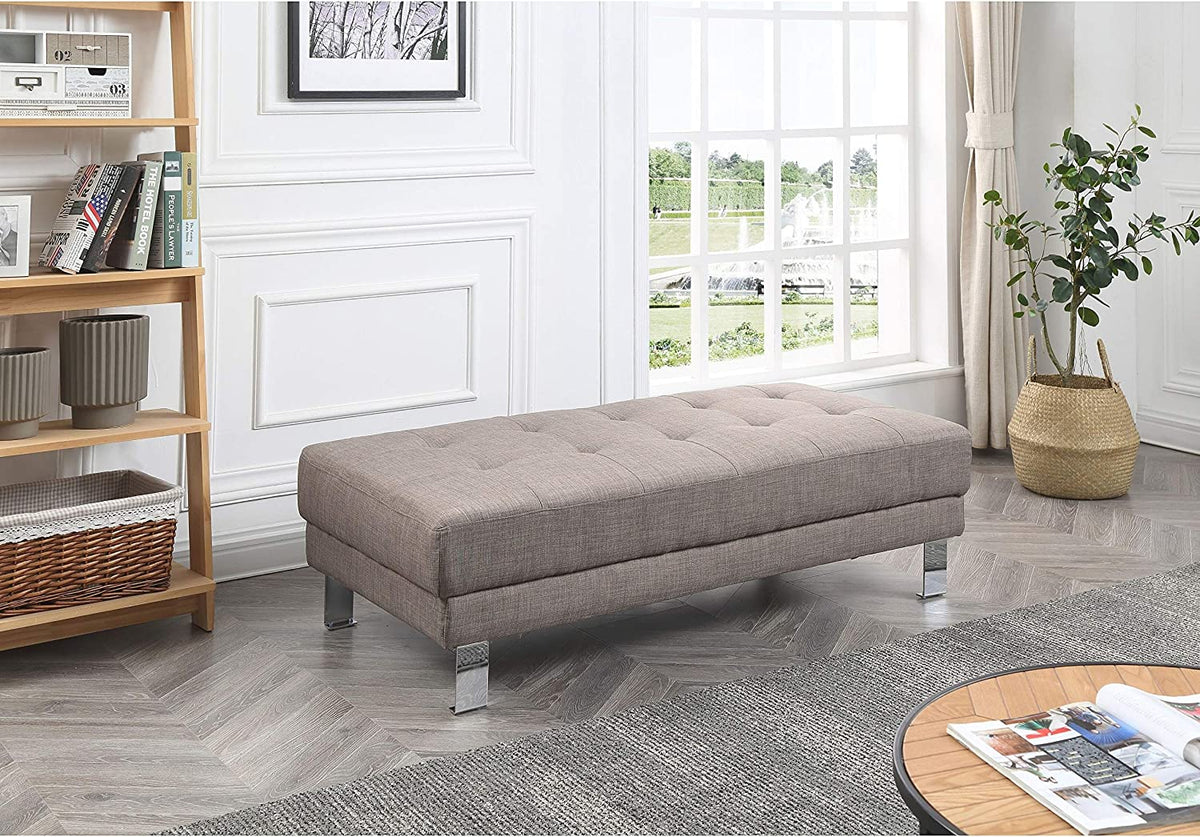 Orange Twill Fabric Ottoman B7369