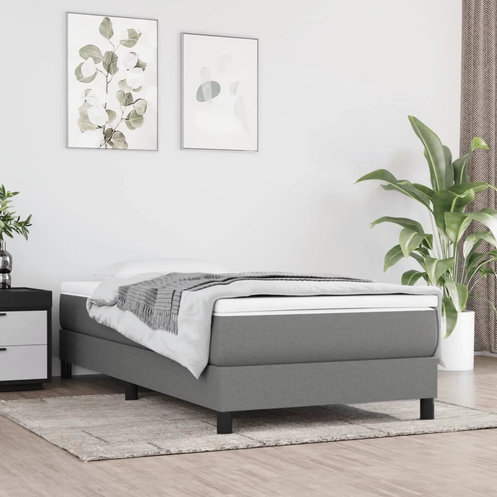 Pocket Spring Bed Dark Gray Twin XL Fabric H28535