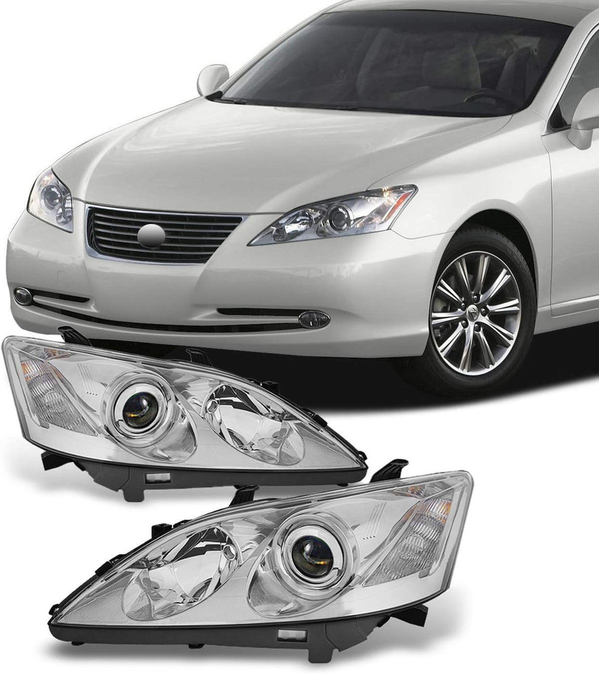 Driver Left + Passenger Right Halogen Headlights Pair B91995