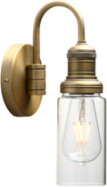 Vintage Gooseneck Wall Sconce with Clear Glass Shade K4778