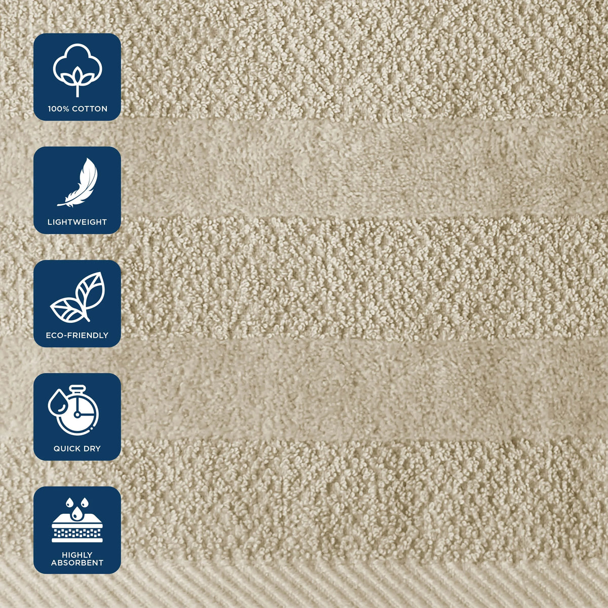 6-Piece 100% Cotton Towel Set O691