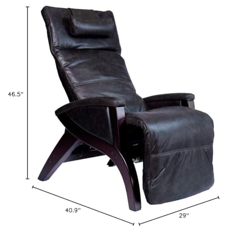 Grey Dual Power Zero Gravity Recliner Chair with Heat and Air Massage V12064