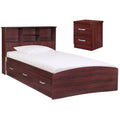 Twin Captains Bed & 2-Drawer Nightstand Set D56542