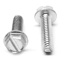 #6-32 x 5/8 Coarse Thread Slotted Hex Washer Head Screw Low Carbon Steel Zinc Plated D3787