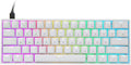 White 61 Keys Hot Swappable 60% Mechanical Keyboard with RGB Backlit Doubleshot ABS Keycaps J836